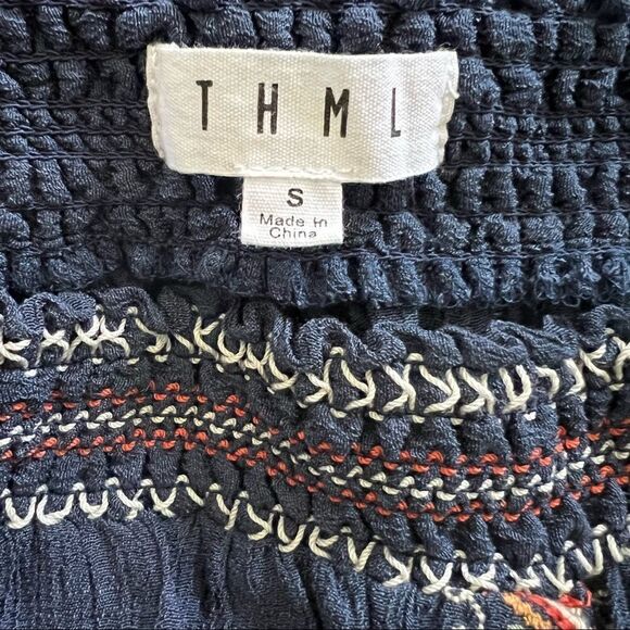 Anthropologie THML Embroidered Off the Shoulder Romper - Picture 8 of 9